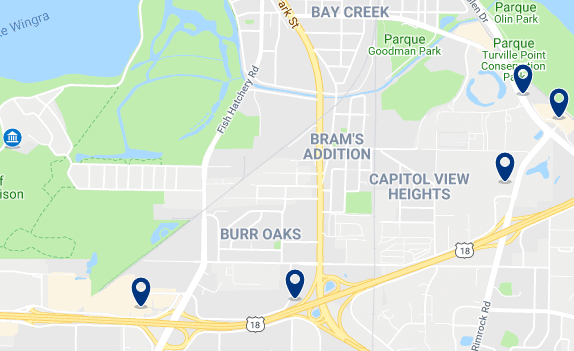 Alojamiento en West Madison – Haz clic para ver todo el alojamiento disponible en esta zona