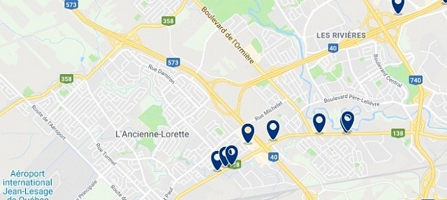 Accommodation in Les Rivières - Click on the map to see all available accommodation in this area