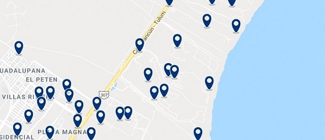 Accommodation in Mayakoba - Click on the map to see all available accommodation in this area