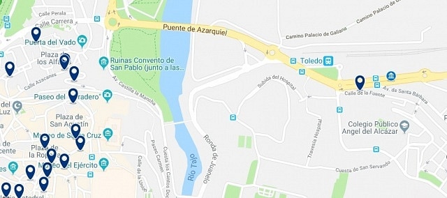 Accommodation near Toledo Train Station - Click on the map to see all accommodation in this area