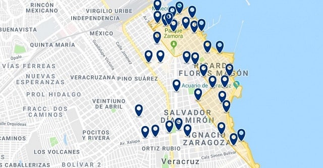 Accommodation in Malecon - Click on the map to see all available accommodation in this area