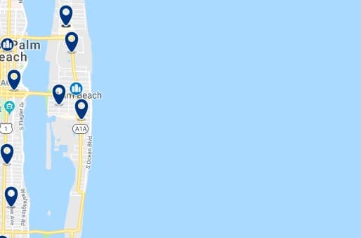 Accommodation in Palm Beach - Click on the map to see all accommodation in this area