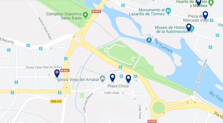 Alojamiento cerca del Puente Romano de Salamanca - Haz clic para ver todos el alojamiento disponible en esta zona