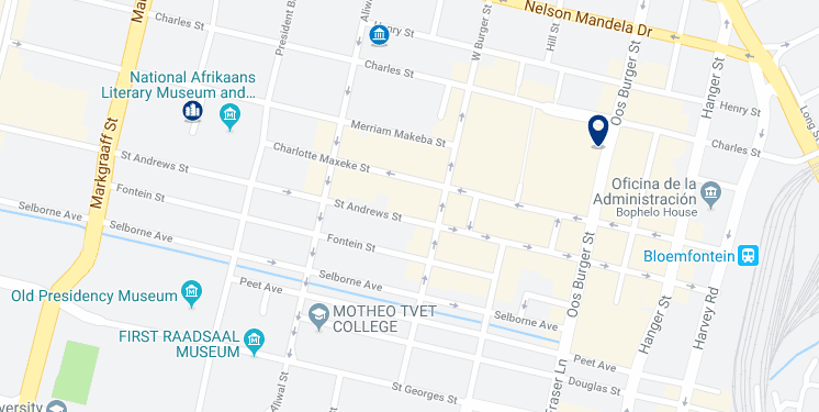 Accommodation in CBD - Click on the map to see all available accommodation in this area