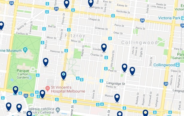 Accommodation in Fitzroy - Click on the map to see all available accommodation in this area