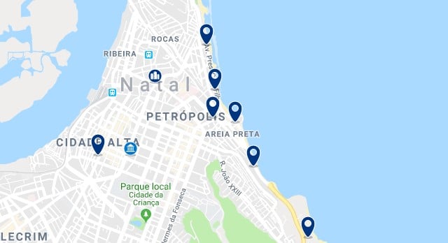 Accommodation in Natal City Center - Click on the map to see all available accommodation in this area