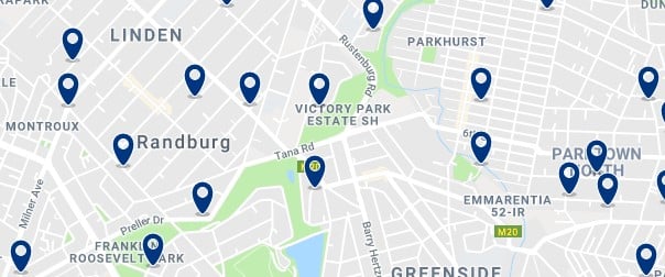 Accommodation in Randburg - Click on the map to see all available accommodation in this area