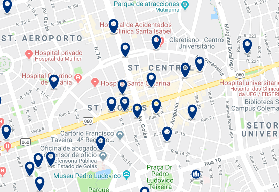Accommodation in City Center – Click on the map to see all available accommodation in this area