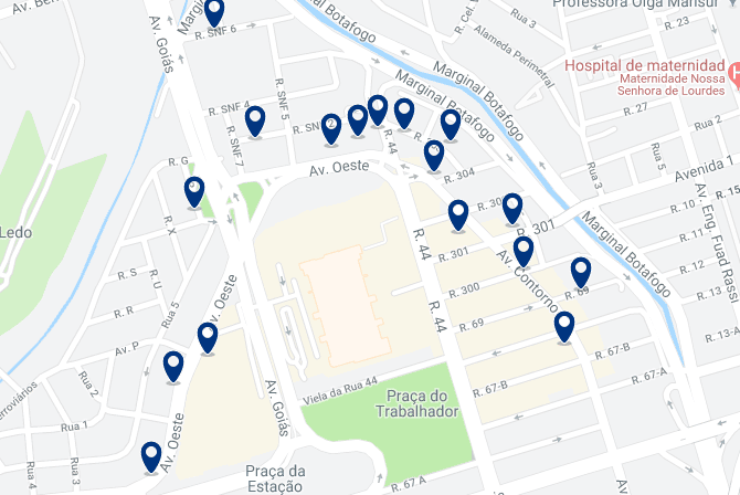 Accommodation in Setor Norte – Click on the map to see all available accommodation in this area