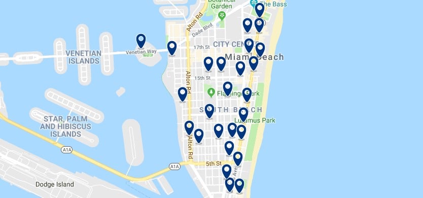 Accommodation in South Beach- Click on the map to see all available accommodation in this area