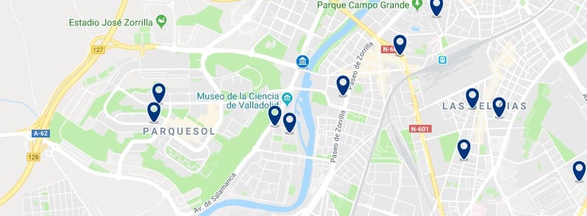 Alojamiento en el sudoeste de Valladolid - Haz clic para ver todos el alojamiento disponible en esta zona