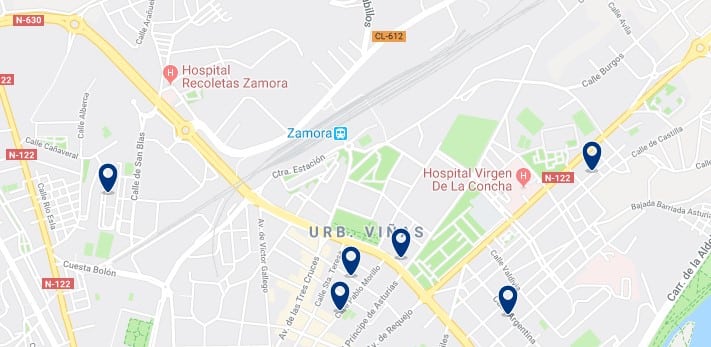 Alojamiento cerca de la estación de trenes de Zamora - Haz clic para ver todos el alojamiento disponible en esta zona