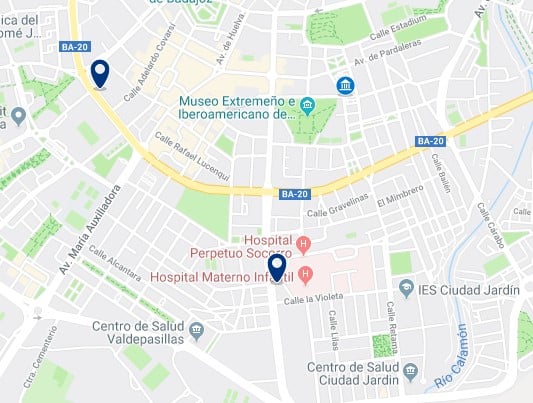 Alojamiento cerca del Museo de Arte Contemporáneo de Badajoz - Haz clic para ver todos el alojamiento disponible en esta zona