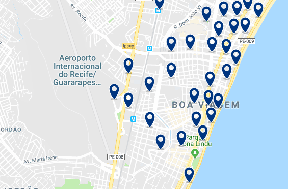 Alojamiento en Boa Viagem – Click on the map to see all available accommodation in this area