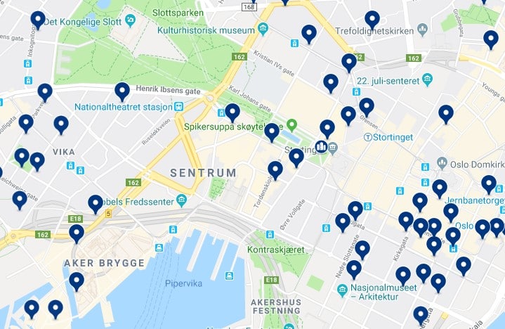 Accommodation in Sentrum - Click on the map to see all available accommodation in this area