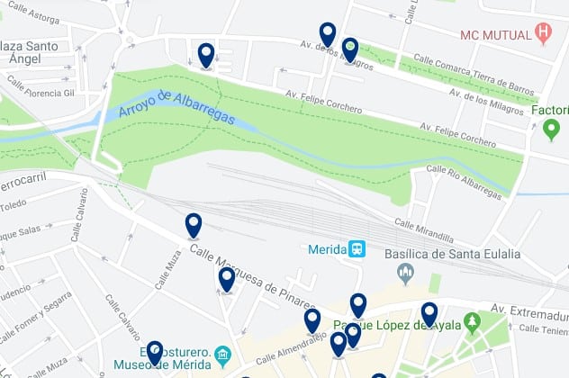 Alojamiento cerca de la estación de trenes de Mérida - Haz clic para ver todos el alojamiento disponible en esta zona