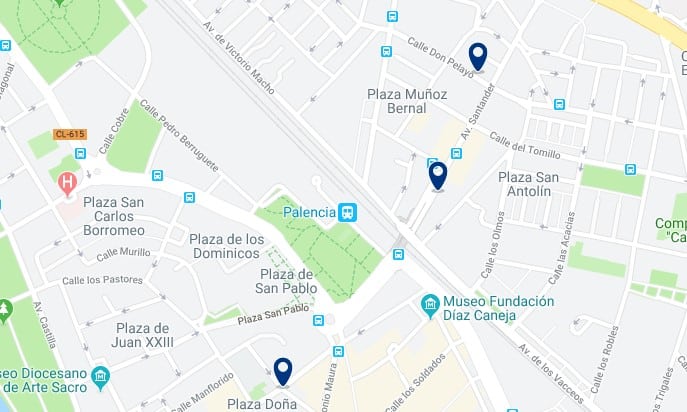 Alojamiento cerca de la estación de trenes de Palencia - Haz clic para ver todos el alojamiento disponible en esta zona