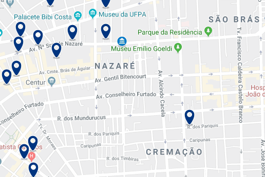 Accommodation in Nazaré – Click on the map to see all available accommodation in this area