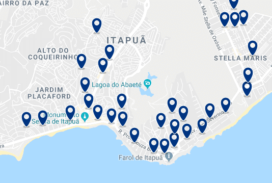 Accommodation in Itapua – Click on the map to see all available accommodation in this area