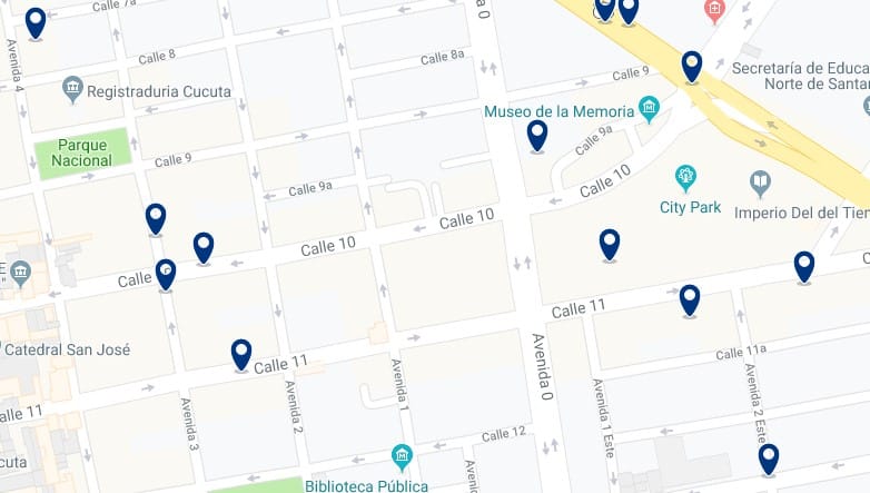 Alojamiento cerca de la calle 10 y el Ventura Plaza - Haz clic para ver todos el alojamiento disponible en esta zona