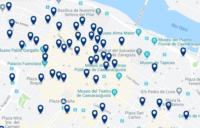 Alojamiento en el Centro Histórico de Zaragoza - Haz clic para ver todos el alojamiento disponible en esta zona