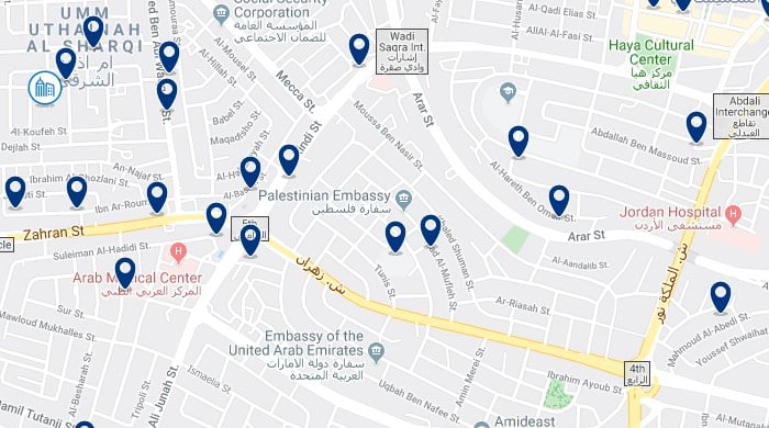 Alojamiento cerca del Taj Mall - Clica sobre el mapa para ver todo el alojamiento en esta zona