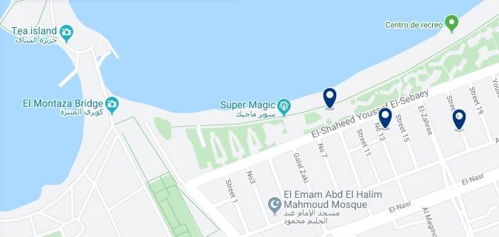 Alojamiento en Al Mamurah - Clica sobre el mapa para ver todo el alojamiento en esta zona