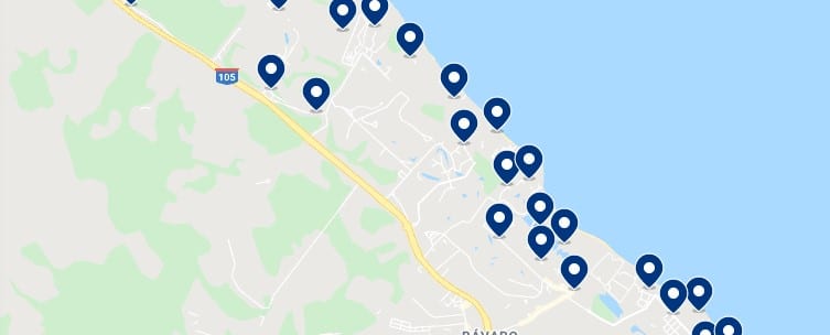 Accommodation in Playa Bávaro - Click on the map to see all available accommodation in this area