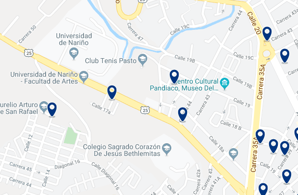Accommodation in North Pasto - Click on the map to see all accommodation in this area