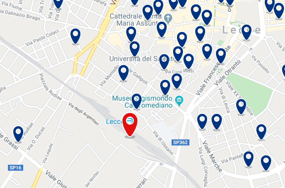 Alojamiento cerca de la estación de tren de Lecce - Haz clic para ver todo el alojamiento disponible en esta zona