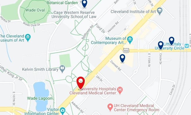 Accommodation in University Circle - Click on the map to see all available accommodation in this area