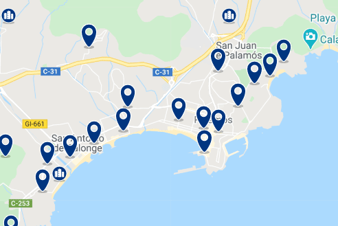 Accommodation in Calella de Palafrugell - Click to see all the available accommodation in this area