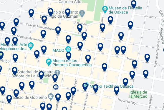 Alojamiento en el Centro Histórico - Click on the map to see all available accommodation in this area
