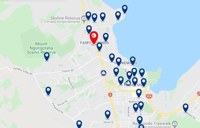 Accommodation near Rainbow Springs Kiwi Wildlife Park - Click on the map to see all available accommodation in this area