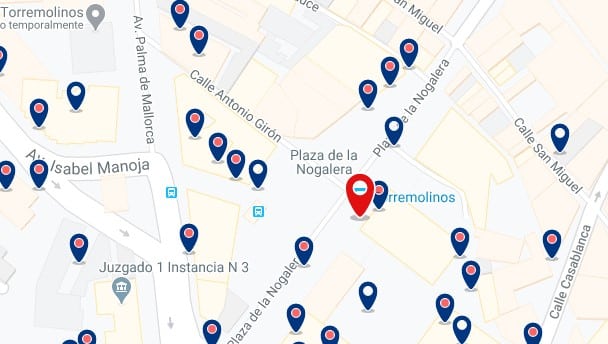 Alojamiento en cerca de la estación de trenes de Torremolinos - Clica sobre el mapa para ver todo el alojamiento en esta zona