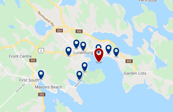 Accommodation in Waterfront – Click on the map to see all available accommodation in this area