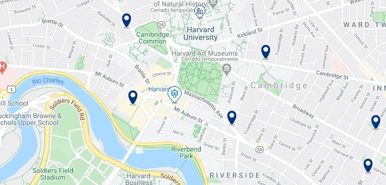 Alojamiento cerca de Harvard University - Haz clic para ver todos el alojamiento disponible en esta zona