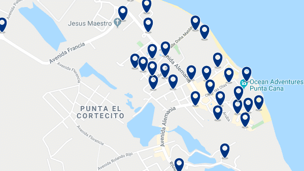 Alojamiento en la Playa El Cortecito - Haz clic para ver todo el alojamiento disponible en esta zona