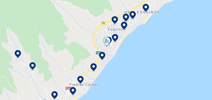 Accommodation in Esquinzo & Playa de Jandía - Click on the map to see all the available accommodation in this area