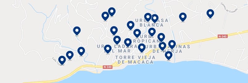 Accommodation in Punta Lara - Click on the map to see all the available accommodation in this area
