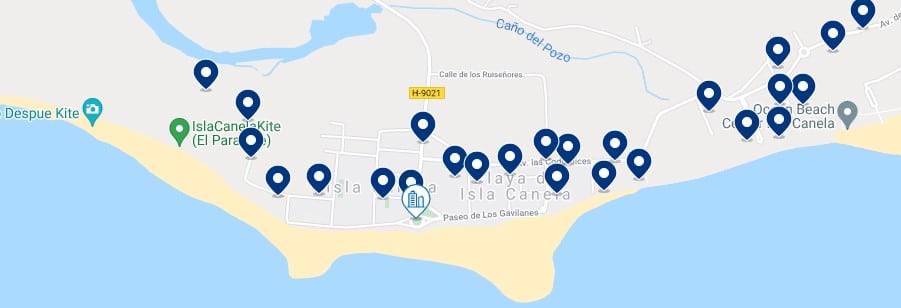 Accommodation in Isla Canela – Click on the map to see all the available accommodation in this area