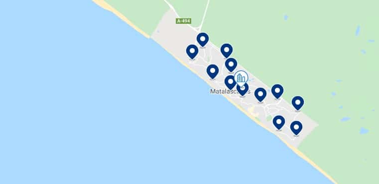 Accommodation in Matalascañas – Click on the map to see all the available accommodation in this area