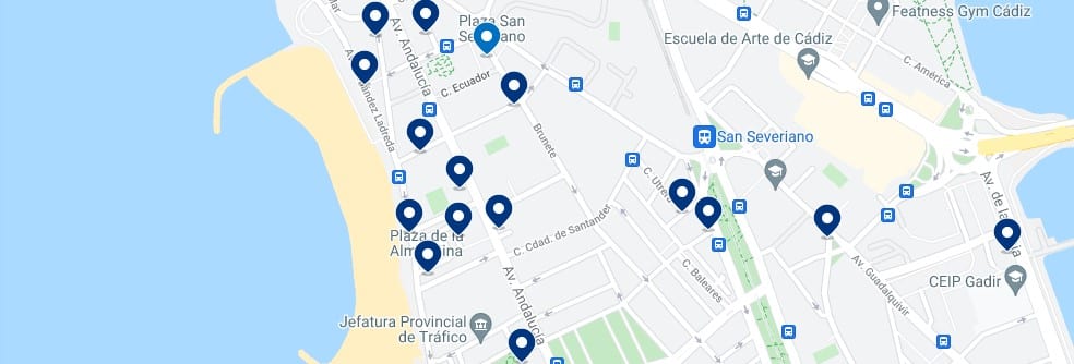 Accommodation in San Severiano & Santa María del Mar, Cádiz – Click to see all the available accommodation in this area